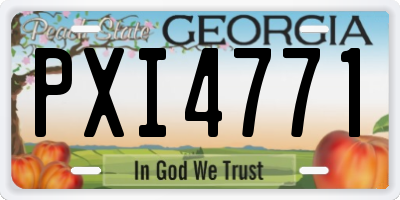GA license plate PXI4771