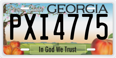 GA license plate PXI4775