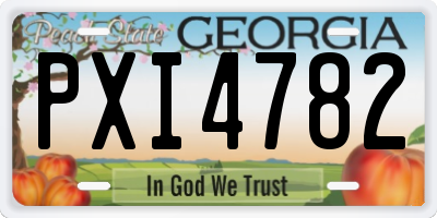 GA license plate PXI4782