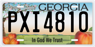 GA license plate PXI4810