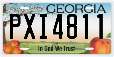 GA license plate PXI4811