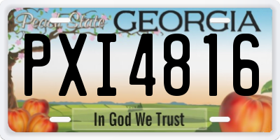 GA license plate PXI4816