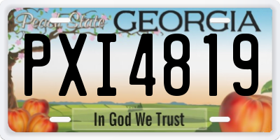 GA license plate PXI4819