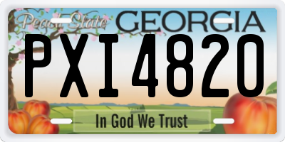 GA license plate PXI4820