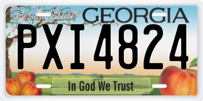 GA license plate PXI4824