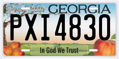 GA license plate PXI4830