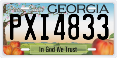GA license plate PXI4833