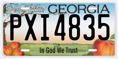 GA license plate PXI4835