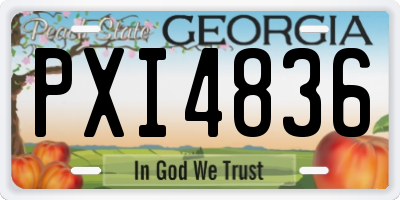 GA license plate PXI4836