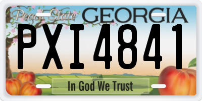 GA license plate PXI4841
