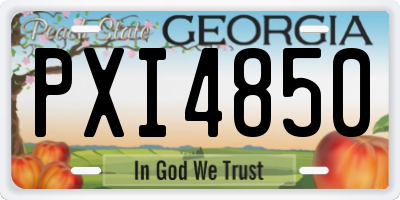 GA license plate PXI4850