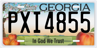 GA license plate PXI4855