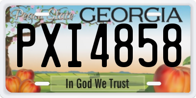 GA license plate PXI4858
