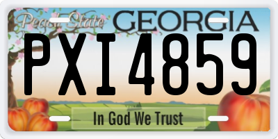 GA license plate PXI4859