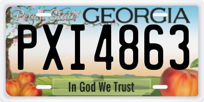GA license plate PXI4863