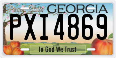 GA license plate PXI4869