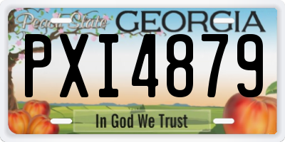 GA license plate PXI4879