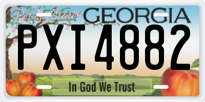 GA license plate PXI4882