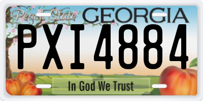 GA license plate PXI4884