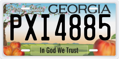 GA license plate PXI4885