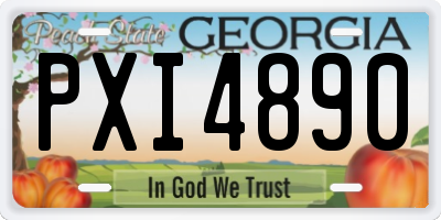 GA license plate PXI4890