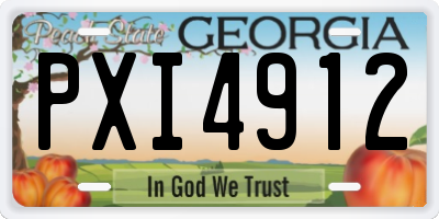 GA license plate PXI4912