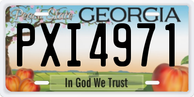 GA license plate PXI4971