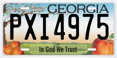 GA license plate PXI4975