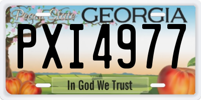 GA license plate PXI4977