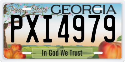 GA license plate PXI4979