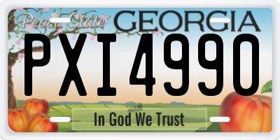 GA license plate PXI4990