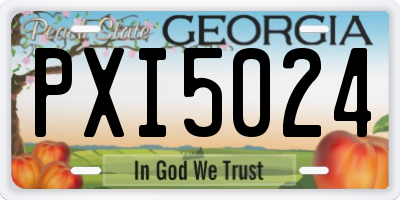 GA license plate PXI5024
