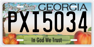 GA license plate PXI5034