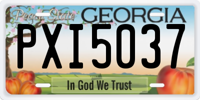 GA license plate PXI5037
