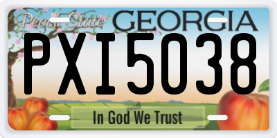 GA license plate PXI5038