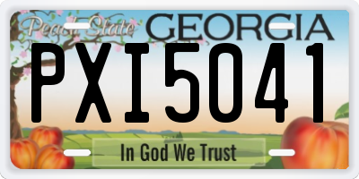 GA license plate PXI5041
