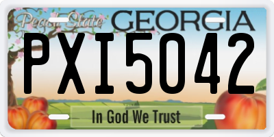 GA license plate PXI5042