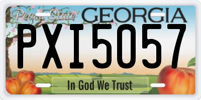 GA license plate PXI5057