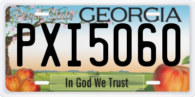 GA license plate PXI5060