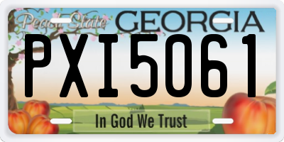 GA license plate PXI5061
