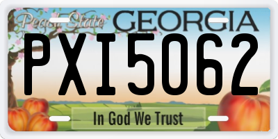 GA license plate PXI5062