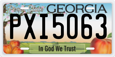 GA license plate PXI5063