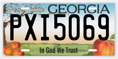 GA license plate PXI5069