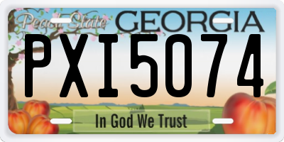 GA license plate PXI5074