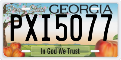 GA license plate PXI5077