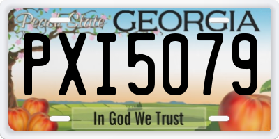 GA license plate PXI5079