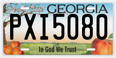 GA license plate PXI5080