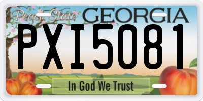 GA license plate PXI5081