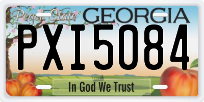 GA license plate PXI5084