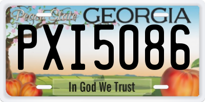 GA license plate PXI5086